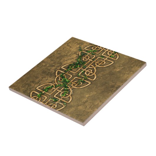 キヅタが付いている装飾的なケルト結び目模様 タイル (側面)