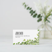 キヅタの小枝を搭載するデザイン 名刺 (スタンド正面)