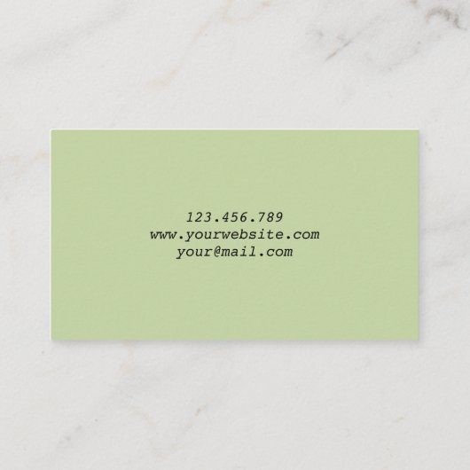 キヅタの小枝を搭載するデザイン 名刺 (裏面)