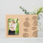 キヅタの茶色のベビーシャワーの招待 招待状 (スタンド正面)