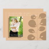 キヅタの茶色のベビーシャワーの招待 招待状 (正面/裏面)