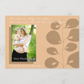 キヅタの茶色のベビーシャワーの招待 招待状