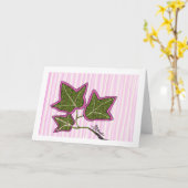 キヅタの葉日曜日Frameable カード (黄色い花)