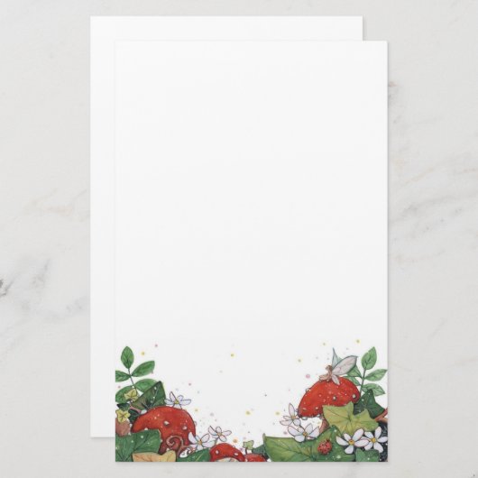 キヅタ及びToadstoolの照明 便箋 (正面/裏面)