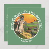 キティちゃん、どこにいたの？誕生日パーティー 招待状 (正面/裏面)