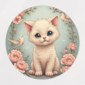 キティとウサギ ラベル (デザイン1)