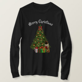 キティとクリスマスツリーTシャツ Tシャツ