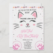 キティと友達の誕生日招待状、印刷可能なP 招待状 (正面)