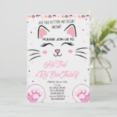 キティと友達の誕生日招待状、印刷可能なP 招待状 (スタンド正面)