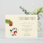 キティよくはしゃぐキャットクリスマスパーティー招待状 招待状 (スタンド正面)