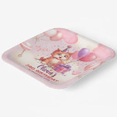 キティキャットお誕生日パーティー紙皿 ペーパープレート (傾斜あり)
