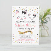 キティキャットガールズベビーシャワー招待状 招待状 (スタンド正面)