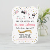 キティキャットガールズベビーシャワー招待状 招待状 (スタンド正面)
