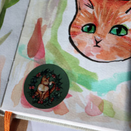 キティキャットクリスマスクリスマスホリデーキャッツ ラウンドシール