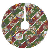 キティキャットクリスマス  ブラッシュドポリエステルツリースカート (正面)