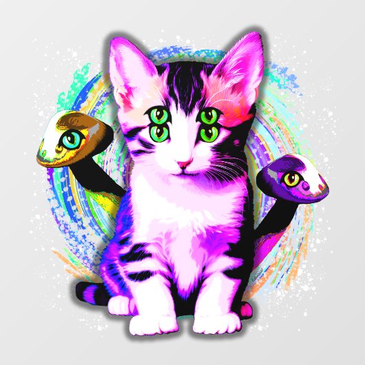 キティキャットサイキック美学キャラクター ウィンドウサイン (シート)