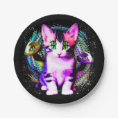 キティキャットサイキック美学キャラクター ペーパープレート (正面)