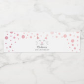 キティキャットテーマ誕生日ピンク ペットボトルラベル (シングルラベル)