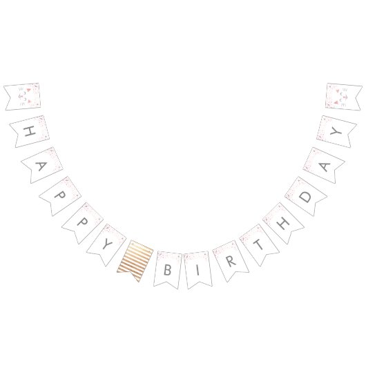 キティキャットハッピーバースデー バンティングフラッグ (全)