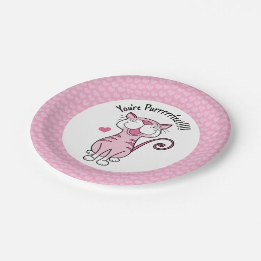 キティキャットバレンタインデーハートかわいいプロジェクト ペーパープレート (アングル)