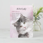 キティキャットバースデーパーティ招待状 招待状 (スタンド正面)