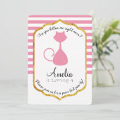 キティキャットパーティー誕生日招待状 招待状 (スタンド正面)