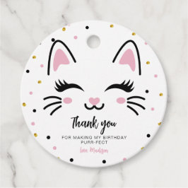 キティキャットパーフェクト誕生日サンキューメッセージカード フェイバータグ
