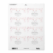 キティキャットピンク金ゴールドグリッター差出人住所 ラベル (フルシート)