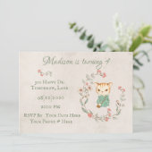 キティキャットフローラガーリーキットン誕生日パーティー 招待状 (スタンド正面)