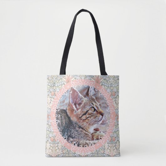 キティキャットラバーズスウィートヴィンテージスタイルトート トートバッグ (正面)