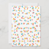 キティキャットレインボー紙吹雪おもしろい子供の誕生日パーティー 招待状 (裏面)