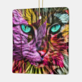 キティキャット紅葉カラフルアートデザイン セラミックオーナメント (左)