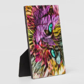 キティキャット紅葉カラフルアートデザイン フォトプラーク (側面)