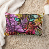 キティキャット紅葉カラフルアートデザイン ランバークッション (ブランケット)