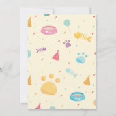 キティキャット誕生日招待状キッテンパーティー 招待状 (裏面)