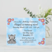 キティキャット誕生日招待状 招待状 (スタンド正面)