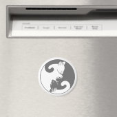 キティキャット陰陽 |グレー マグネット (インサイチュ (食洗機))