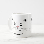 キティキャット顔 コーヒーマグカップ (正面左)