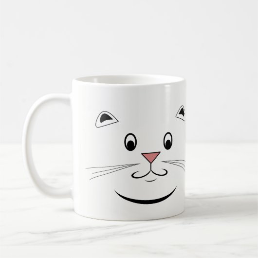 キティキャット顔 コーヒーマグカップ (左)
