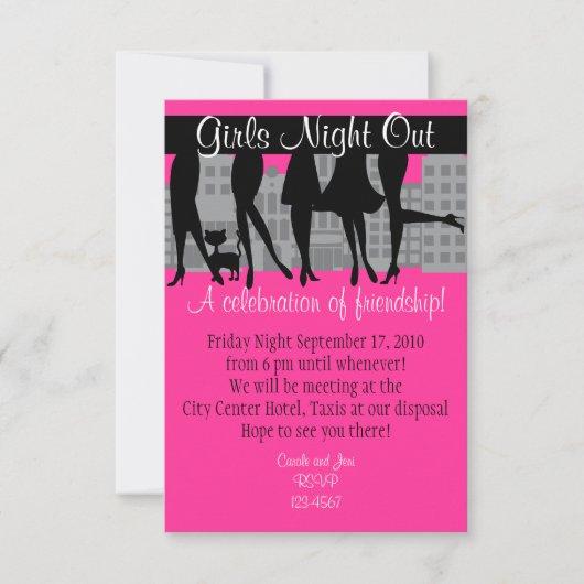 キティスタイルの女子会A 招待状 (正面)