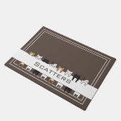 キティパーソナライズされたネコ食品水マット ドアマット (アングル)