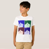 キティポップ・アートのー猫 Tシャツ (正面フル)