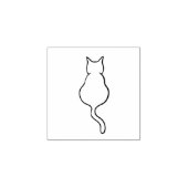 キティモダンネコ輪郭ゴム印 ラバースタンプ (インプリント)