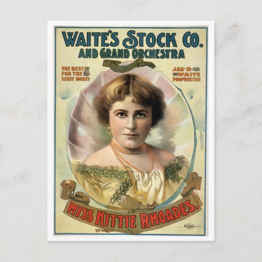 キティローデスヴィンテージ劇場ポスター ポストカード (正面)