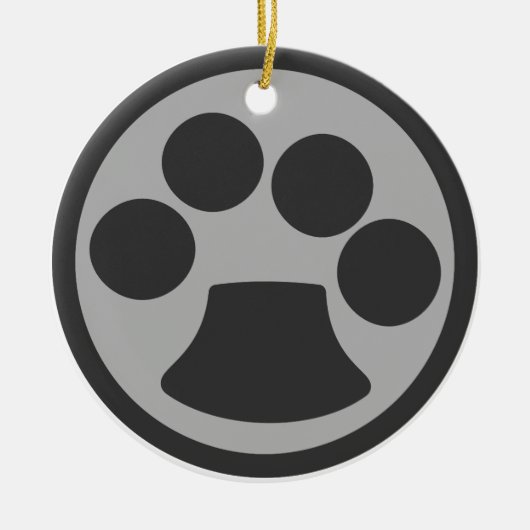 キティ猫のポープリント セラミックオーナメント (正面)