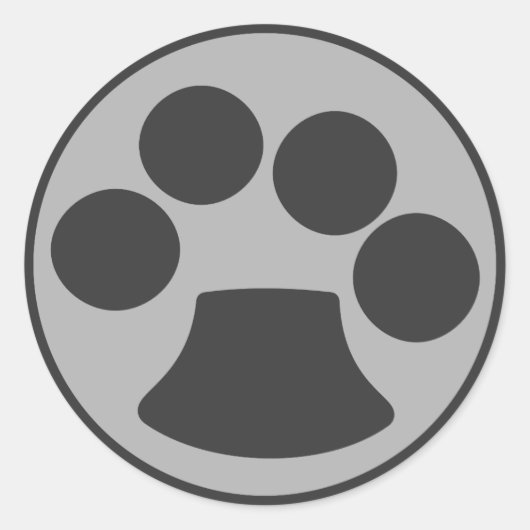 キティ猫のポープリント ラウンドシール (正面)
