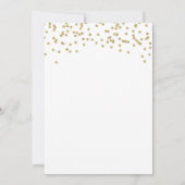 キティ猫の子猫ピンク金ゴールドグリッター誕生日パーティー 招待状 (裏面)