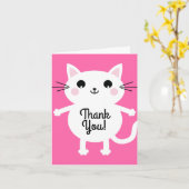 キティ猫の誕生日パーティーキッズ カード (黄色い花)