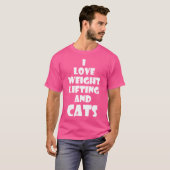 キティ猫ウエイトリフティングギフトTシャツトレーニングフィッネ Tシャツ (正面フル)