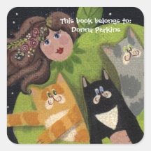 キティ猫エンジェルステッカー